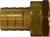 Midland Metal 30455 Short Shank Female End Hex Adapter with Hex Nut, 3/4 in Garden Hose Barbed x 3/4 in FGH, Brass
