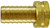 Midland Metal 30567 Long Shank Hex Adapter, 3/4 in Garden Hose Barbed x 3/4 in FNPSM, Brass
