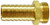 Midland Metal 30572 Long Shank Hex Adapter, 3/4 in Garden Hose Barbed x 3/4 in MNPSM, Brass