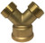 Midland Metal 30140 Wye Connector, 3/4 in FGH x 3/4 in MGH x 3/4 in FGH, Brass