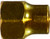 Midland Metal 10030 Hex Long Forged Nut, 3/8 in SAE 45 deg Flare, Brass