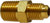 Midland Metal 10131 Ball Check Connector, 1/4 x 1/8 in Nominal, SAE 45 deg Male Flared x MIP, Brass Body