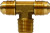 Midland Metal 10215 Branch Tee, 1/2 in Male Flare x 1/2 in Male Flare x 1/2 in Male NPTF, Brass