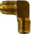 Midland Metal 10291B 90 deg Barstock Elbow, 5/16 in Male Flared x 1/4 in Male NPTF, Brass