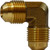 Midland Metal 10406 90 deg Elbow, 1/4 in Male Flared x 1/4 in Male Flared, Brass
