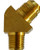 Midland Metal 10452B 45 deg Barstock Elbow, 3/8 in Male Flared x 1/4 in Male NPTF, Brass