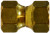 Midland Metal 10482 Swivel Union, 5/16 in SAE 45 deg Female Flared x 5/16 in SAE 45 deg Female Flared, Brass