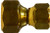 Midland Metal 10487 Reducing Swivel Union, 3/8 in SAE 45 deg Female Flared x 1/4 in SAE 45 deg Female Flared, Brass