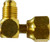 Midland Metal 10493 Swivel Elbow, 1/4 in SAE 45 deg Male Flared x 1/4 in SAE 45 deg Female Flared, Brass