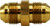 Midland Metal 28970 Straight Tube Union, 1/2 in Male JIC Flared x 1/2 in Male JIC Flared, Brass