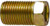 Midland Metal 12010 Long Nut, 1/4 in Male Inverted Flared, Steel