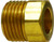 Midland Metal 12013 Hex Nut, 3/16 in Male Inverted Flared, Brass