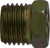Midland Metal 12274 Tube Nut, 5/16 in Inverted Flared, Steel, Zinc-Plated