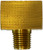 Midland Metal 12101 Branch Tee, 1/4 in Inverted Flared x 1/4 in Inverted Flared x 1/8 in MNPTF, Brass