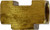 Midland Metal 12127 Branch Tee, 3/16 in Female Inverted Flared x 3/16 in Female Inverted Flared x 1/8 in FNPTF