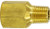 Midland Metal 12230 Ford Carburetor to Fuel Line Adapter, 1/4 in Female Tube x 1/8 in MNPTF, Brass