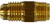 Midland Metal 12250 Adapter, 1/4 in Male Inverted Flared x 3/16 in Female Inverted Flared, Brass