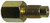 Midland Metal 12329 Metric Adapter, Inverted Flare, M9x1.0 Metric Inv Male x 3/8-24 Fe, Brass Fittings
