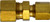 Midland Metal 18077 Reducing Union, 1/4 in Compression x 3/16 in Compression, Brass