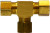 Midland Metal 18102B Barstock Tee, 3/16 in Compression x 3/16 in Compression x 3/16 in Compression, Brass