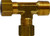 Midland Metal 18279 Run Tee, 3/8 in Tube OD x 1/4 in Male NPTF x 3/8 in Tube OD, Brass
