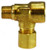 Midland Metal 18314 Adapter Tee, 1/8 in Male NPTF x 1/8 in FNPTF x 1/4 in Compression, Brass