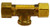 Midland Metal 18326 Branch Tee, 1/2 in Compression x 1/2 in Compression x 1/8 in FNPTF, Brass