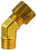 Midland Metal 18333 45 deg Elbow, 3/8 in Tube OD x 1/4 in Male NPTF, Brass