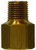 Midland Metal 16121 Adapter, 1/4 in Threaded Sleeve x 1/8 in MIP, Brass