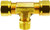 Midland Metal 26102 Captive Sleeve Tee with 26002 Captive Sleeve Nut, 3/16 in Compression x 3/16 in Compression