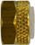 Midland Metal 20213 Hex Nut and Sleeve Assembly, 3/8 in Flareless, Brass