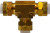 Midland Metal Poly-Flo 20250 Union Tee, 1/4 in Tube OD x 1/4 in Tube OD x 1/4 in Tube OD, Brass