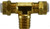 Midland Metal Poly-Flo 20324 Branch Tee, 1/2 in Tube OD x 1/2 in Tube OD x 3/8 in MNPTF, Brass