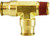 Midland Metal 20100 Fixed Run Tee, 3/8 in Tube OD x 3/8 in Tube OD x 1/4 in Male NPTF, Brass