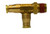 Midland Metal 20160 Swivel Run Tee, 1/8 in Push-In Tube x 1/8 in MNPTF x 1/8 in Push-In Tube, Brass
