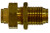 Midland Metal 20124 Bulkhead Union, 1/8 in Push-In x 1/8 in Push-In, Brass