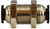 Midland Metal 20127C Bulkhead Union, 1/4 in Push-In x 1/4 in Push-In, Composite