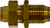 Midland Metal 20129 Bulkhead Union, 1/2 in Push-In x 1/2 in Push-In, Brass