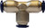 Midland Metal 20028N Union Tee, 1/4 in Push-In x 1/4 in Push-In x 1/4 in Push-In, Brass, Nickel-Plated