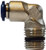 Midland Metal 20073N 90 deg Fixed Elbow, 3/8 in Tube OD x 3/8 in Male NPTF, Brass, Nickel-Plated