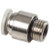 Midland Metal 20842N Internal Hex Straight Adapter, 1/8 in Tube OD x #10 MPT, Brass, Nickel-Plated