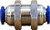 Midland Metal 20123N Bulkhead Union, 5/16 in Push-In x 5/16 in Push-In, Brass, Nickel-Plated