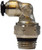 Midland Metal 20714N 90 deg Swivel Elbow, 14 mm Push-In x 3/8 in MNPT Global, Brass, Nickel-Plated
