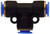 Midland Metal 20025C Union Tee, 1/8 in Push-In Tube x 1/8 in Push-In Tube x 1/8 in Push-In Tube, Composite