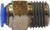 Midland Metal 20062C Straight Adapter, 3/8 in Push-In x 1/2 in MIP, Composite, Nickel-Plated