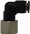 Midland Metal 20090C 90 deg Swivel Elbow, 1/4 in Push-In x 1/4 in FNPTF, Composite