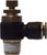 Midland Metal 20728C Meter-In 90 deg Flow Control Valve, 1/4 x 1/4 in Nominal, Push-In x MIP Connection