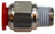 Midland Metal 20632 Straight Adapter, 6 mm Push-In x 1/8 in Male BSPT, Composite, Nickel-Plated