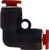 Midland Metal 20808 90 deg Union Elbow, 12 mm Push-In Tube x 12 mm Push-In Tube, Composite