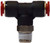 Midland Metal 20684 Swivel Branch Tee, 8 mm Push-In x 1/4 in Push-In x 8 mm Male BSPT, Composite, Nickel-Plated